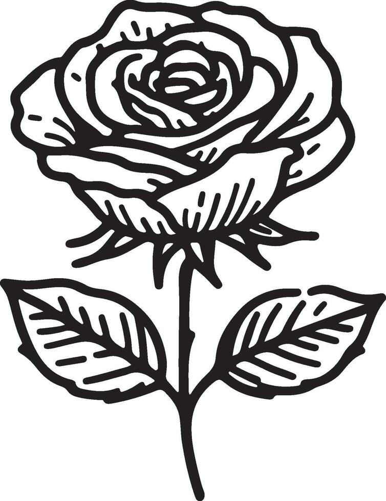 Black Rose Flowers vector