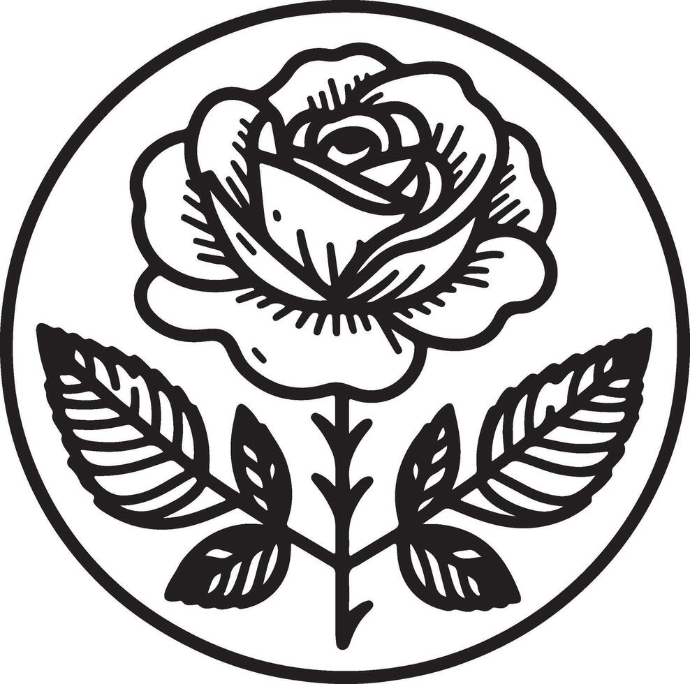 Black Rose Flowers vector