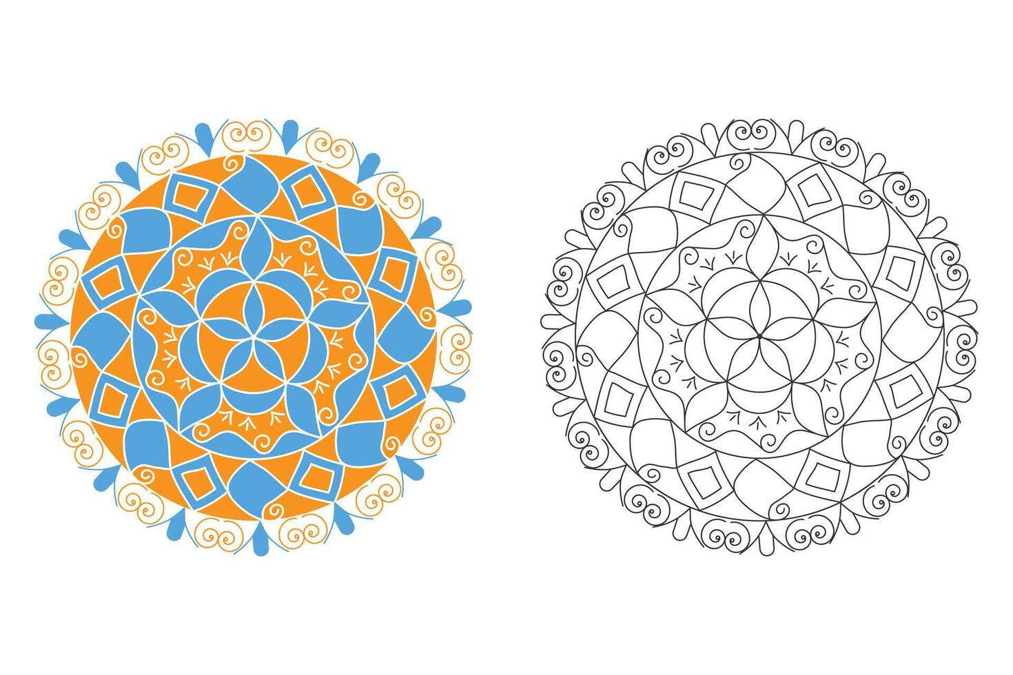 Mandala svg flower design. Mandala design for kdp interior book. vector