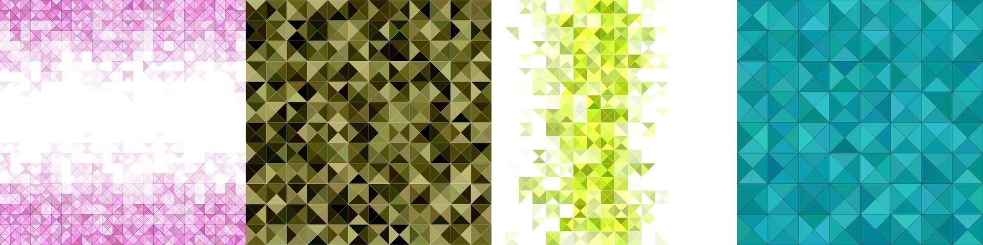Abstract triangle polygon background set vector