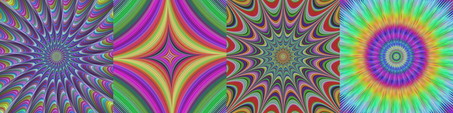 Abstract digital art background set vector