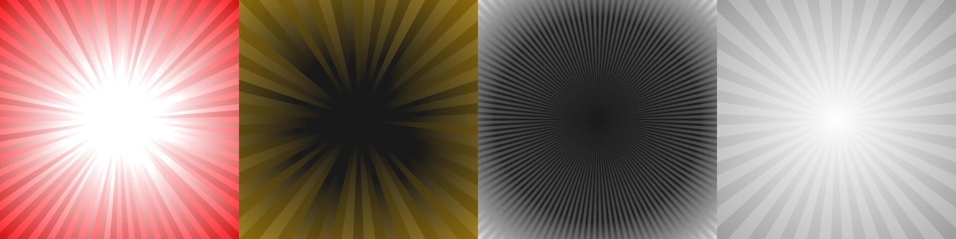 Abstract ray burst background collection vector