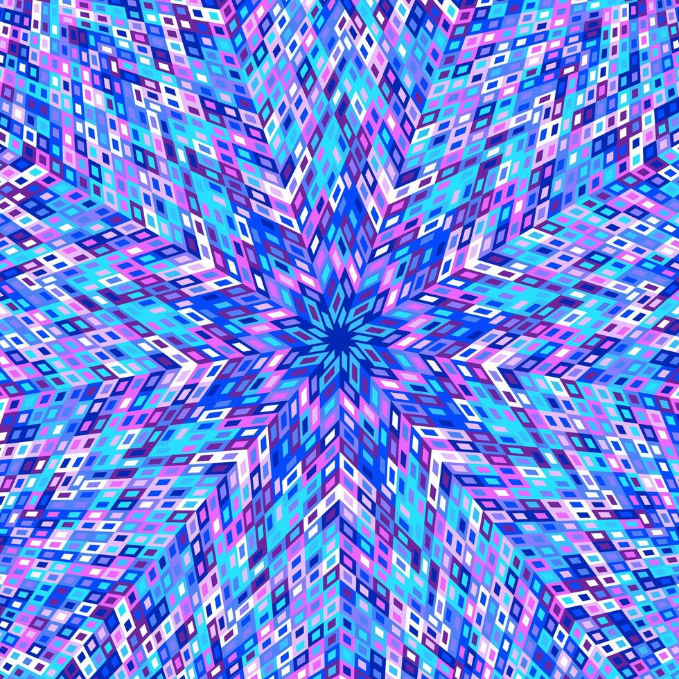 Hypnotic abstract round tile mosaic pattern background design vector