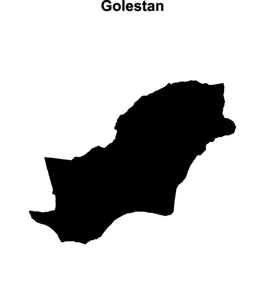 Golestan outline map vector