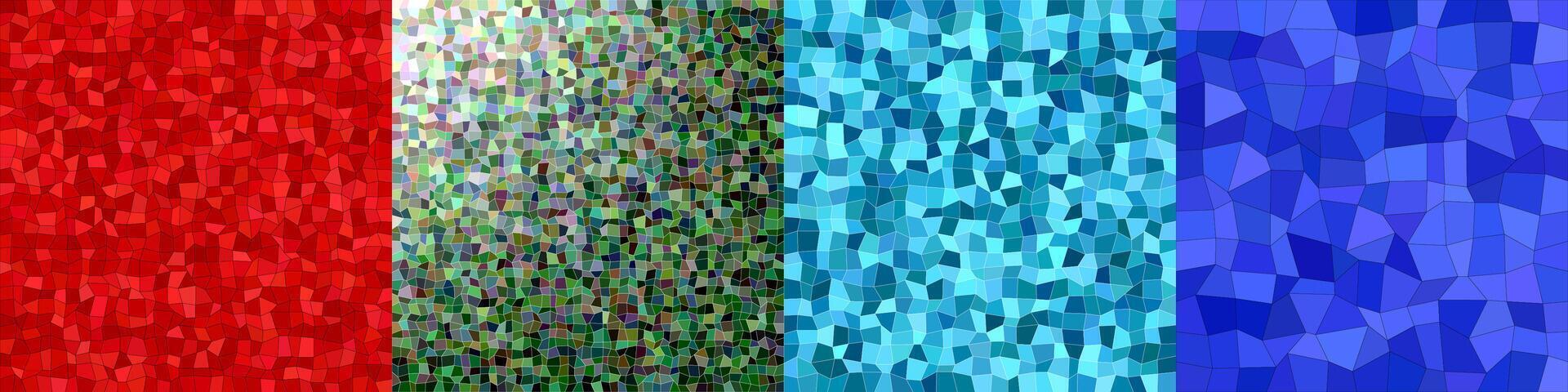 Abstract rectangle polygon pattern background set vector