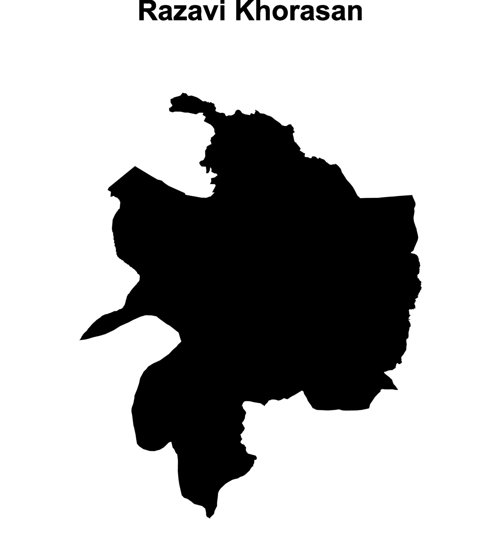Razavi Khorasan outline map 47020427 Vector Art at Vecteezy