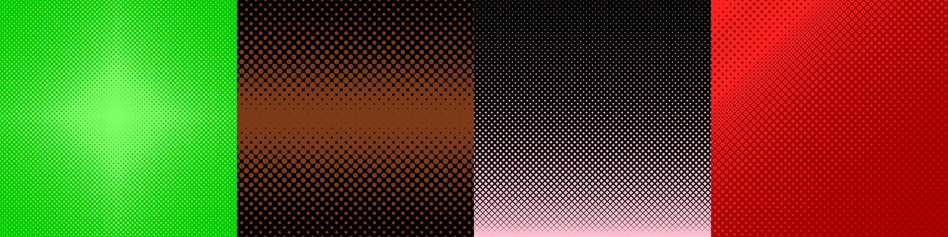 Abstract halftone pattern collection vector
