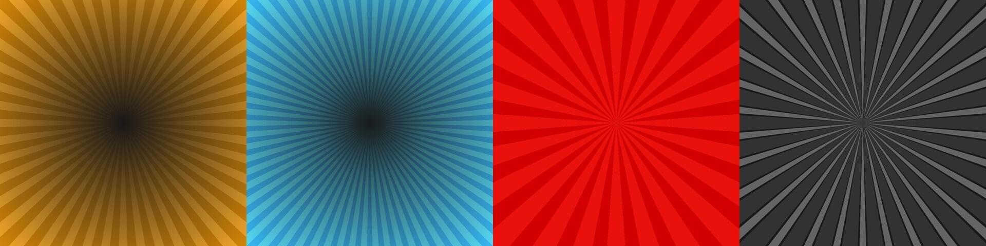 Abstract ray burst background collection vector