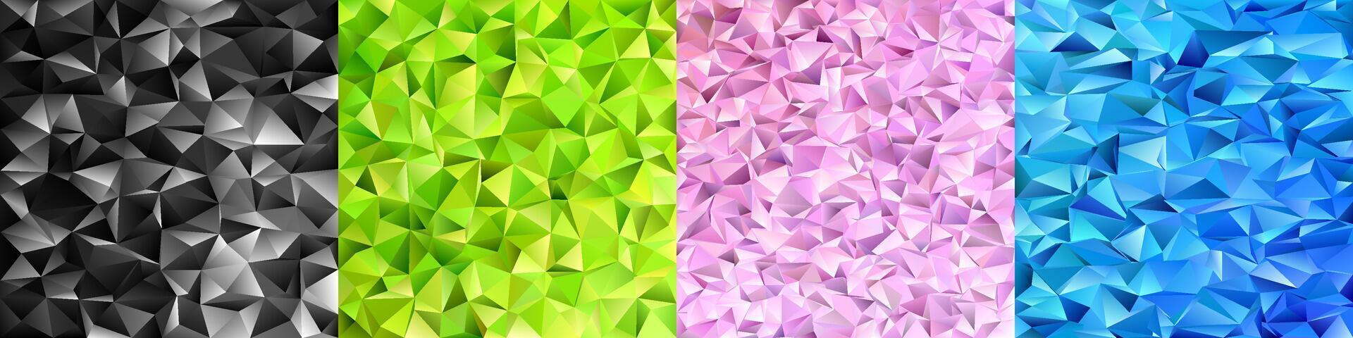 Abstract triangle polygon background collection vector
