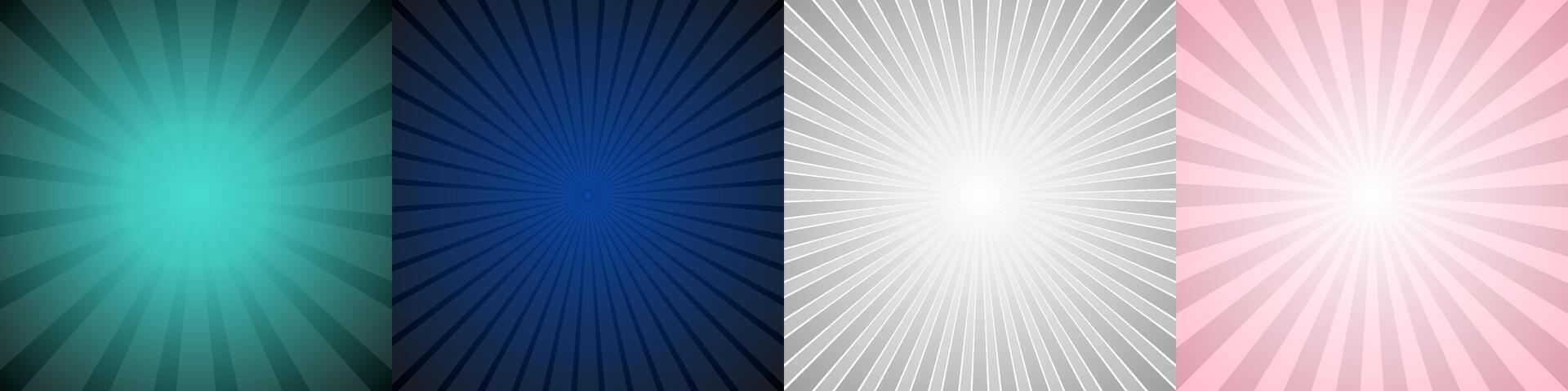 Abstract ray burst background collection vector