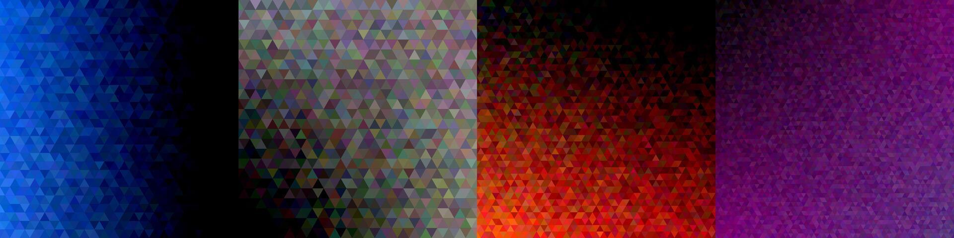 Abstract triangle polygon background set vector