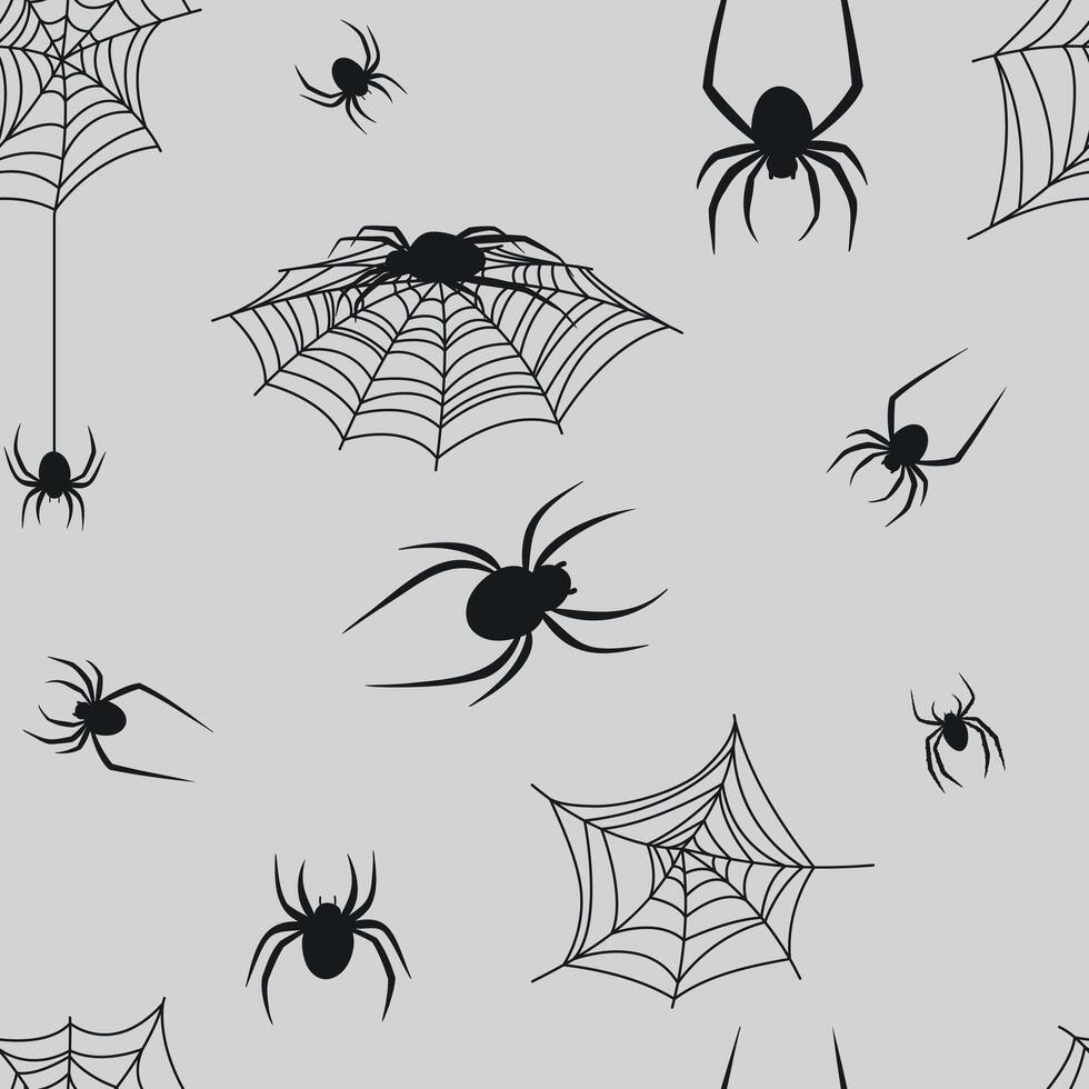 spider seamless pattern vector