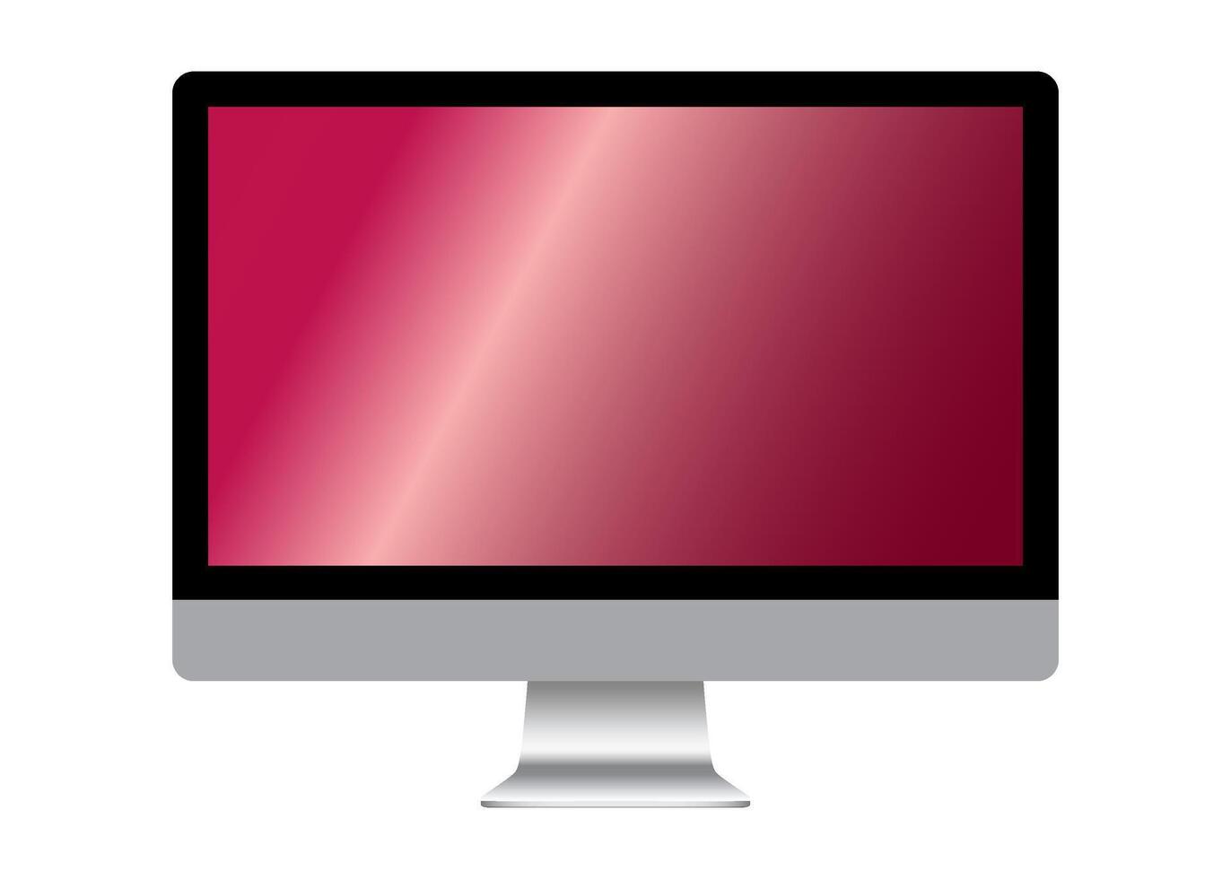 TV 4K flat screen lcd or oled, realistic plasma TV with stand. vector