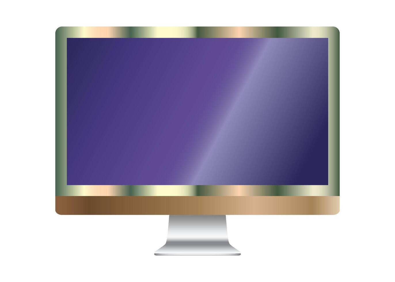 TV 4K flat screen lcd or oled, realistic plasma TV with stand. vector