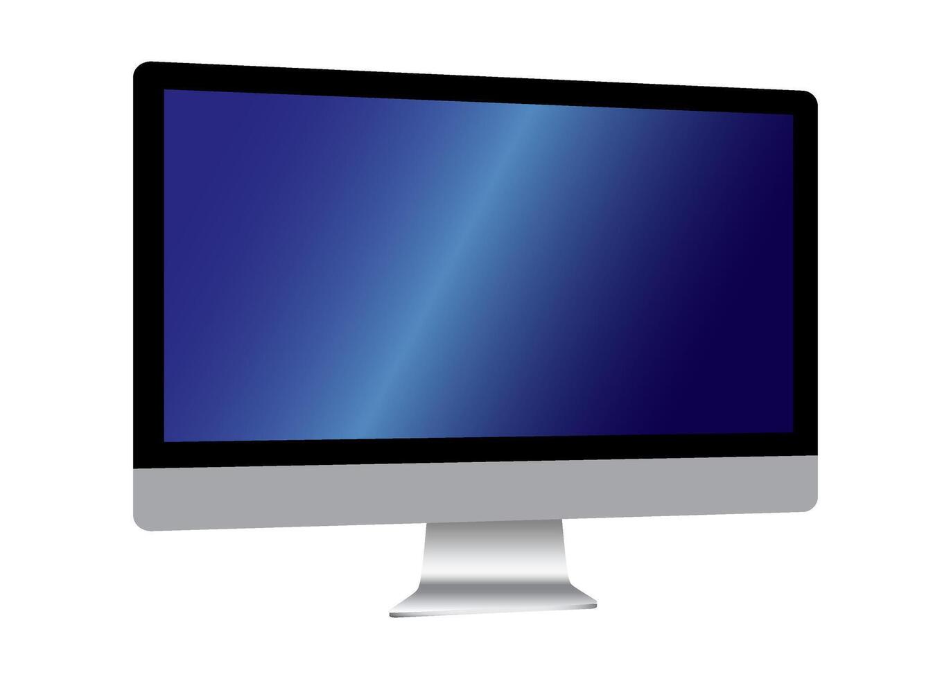 TV 4K flat screen lcd or oled, realistic plasma TV with stand. vector