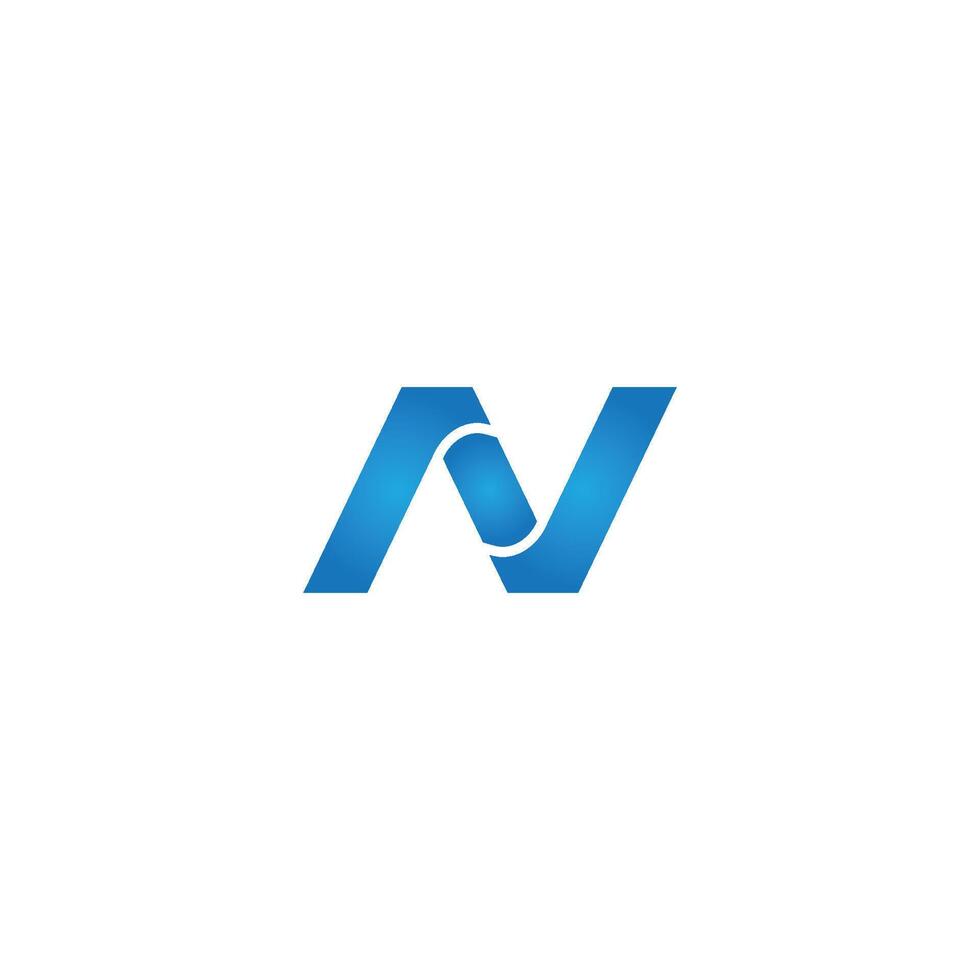 Logo initial N minimalist abstract design vector