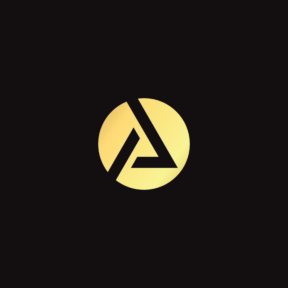 Premium monogram letter A logo design vector