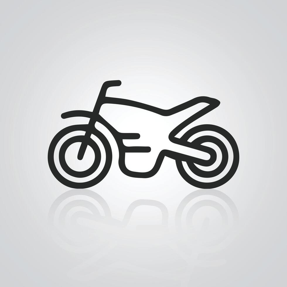 Motorcycle icons, vintage motorcycles, unique icons, and a bike logo with a silver background, illustration vector