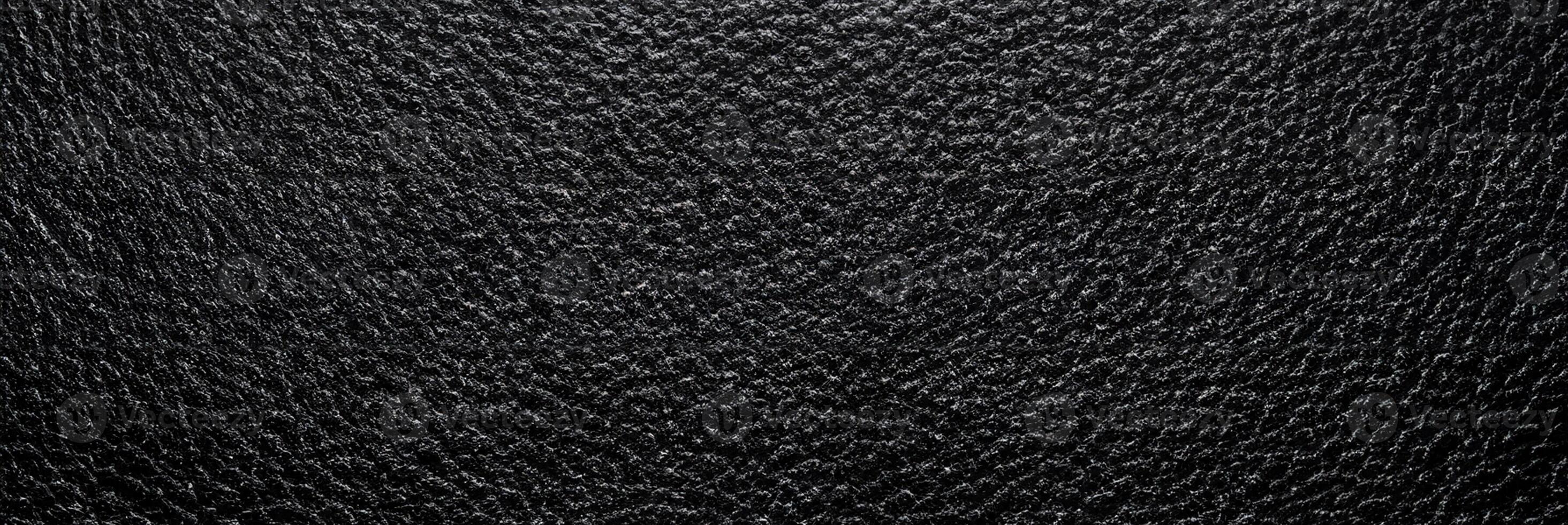 Close-Up Texture of Black Leather photo