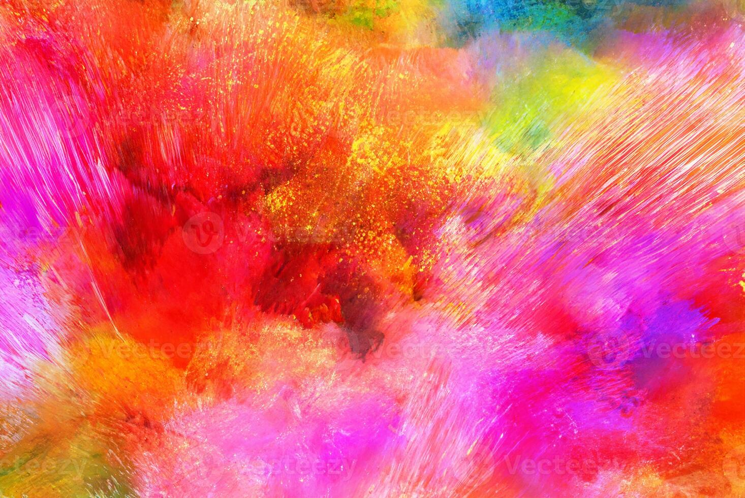 Vibrant Color Burst, Isolated Powder Explosion on White Background photo
