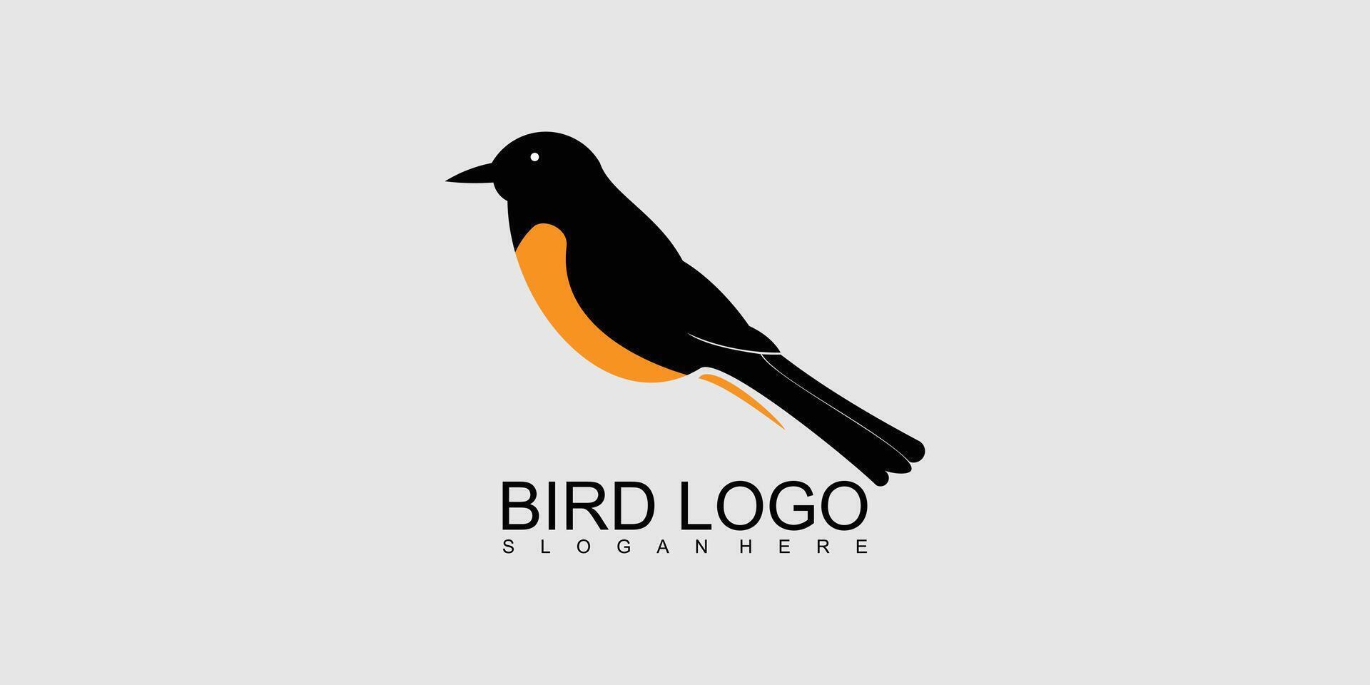 Creative bird logo design with unique concept premium vector