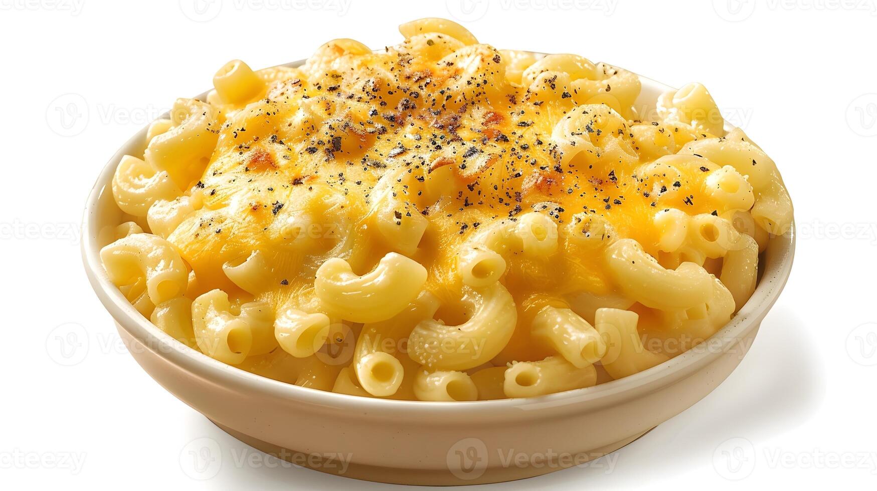 Comforting Closeup of a Classically Prepared Mac and Cheese Dish photo
