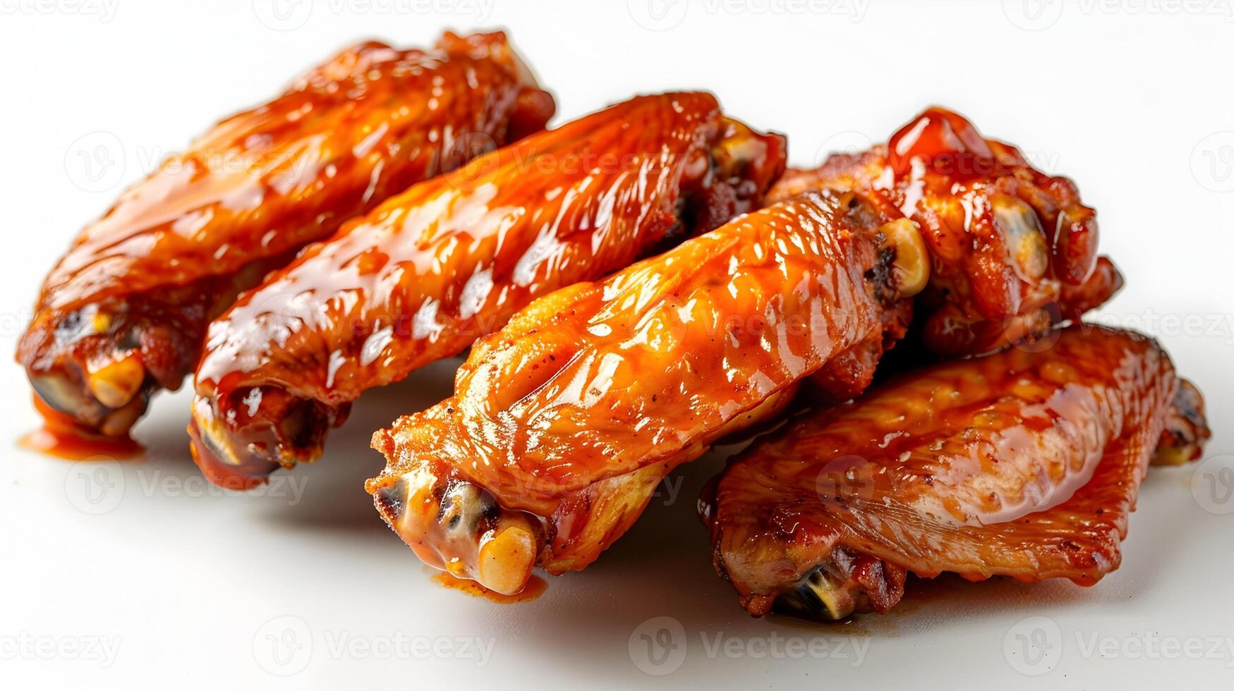 Spicy Buffalo Wings A Tempting and Fiery Dish Isolated on White Background photo