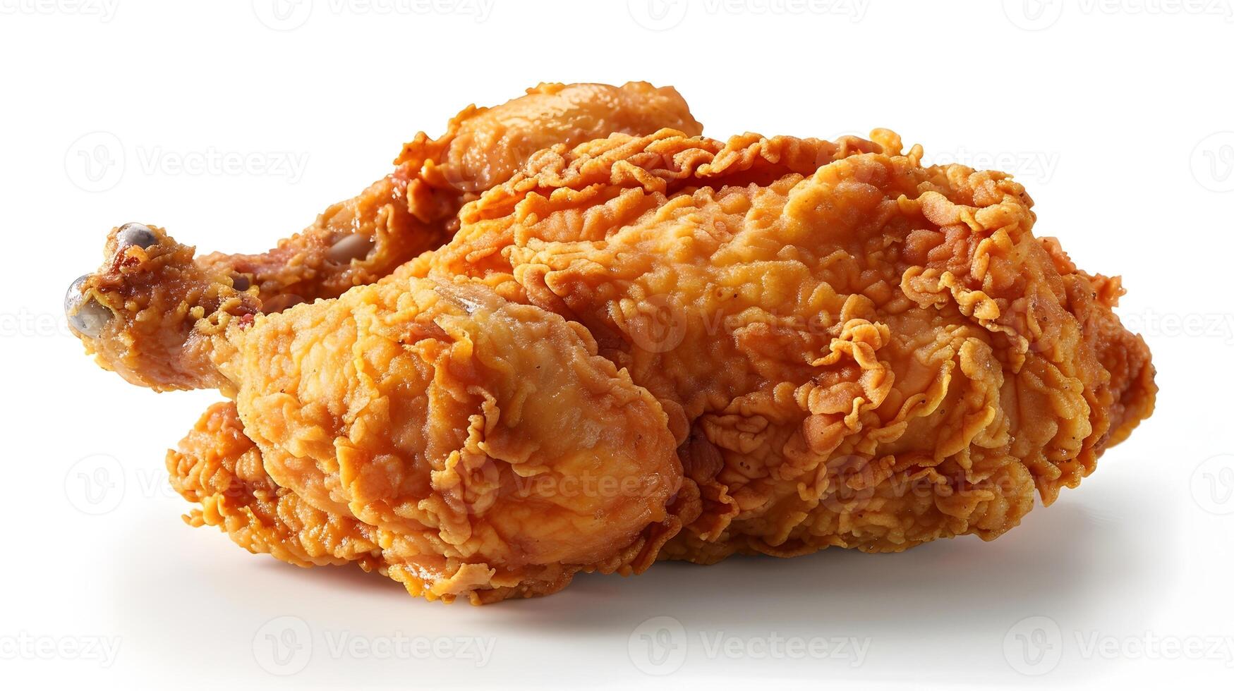 Savor the GoldenBrown Crispy Coating of a Delectable Fried Chicken Dish in CloseUp Photography photo