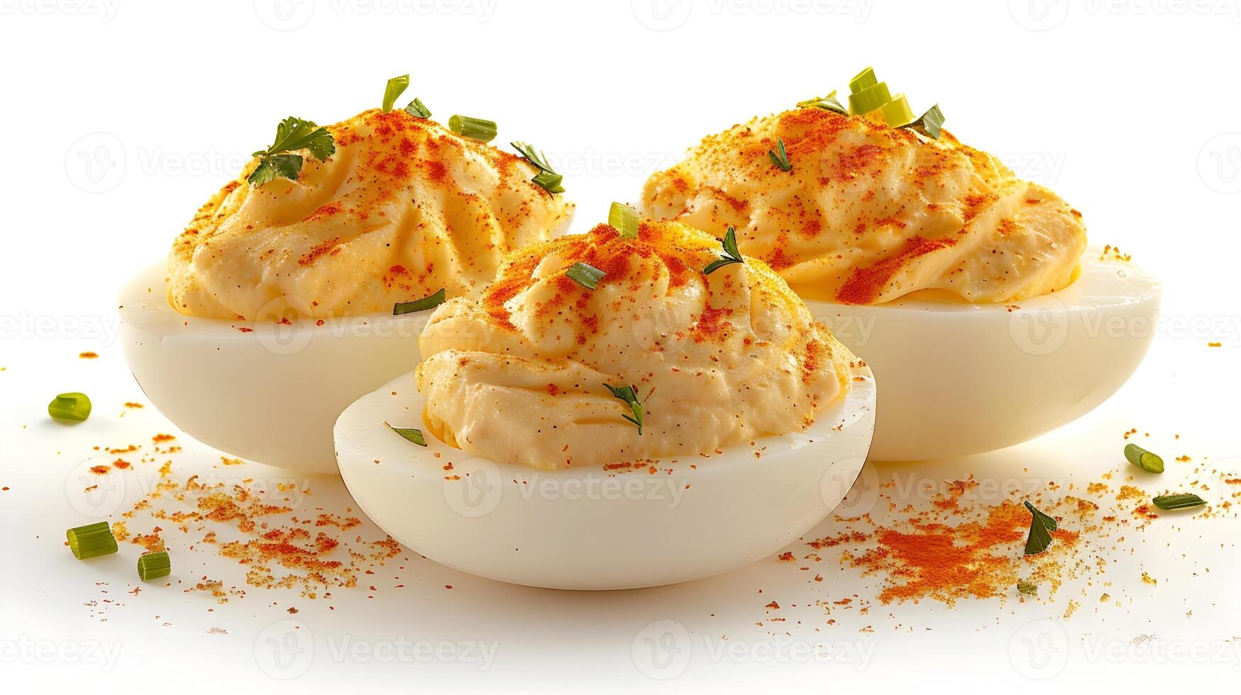 Deviled Eggs Photographed in CloseUp A Tempting Culinary Ingredient photo