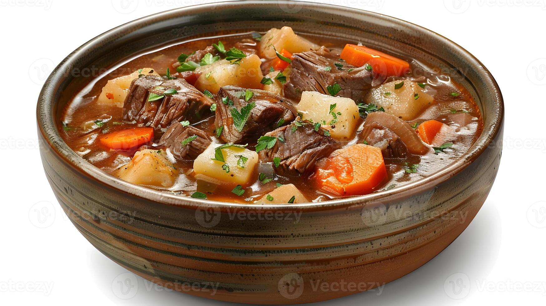 Beef Stew Perfection A Culinary Masterpiece Photographed in Studio photo