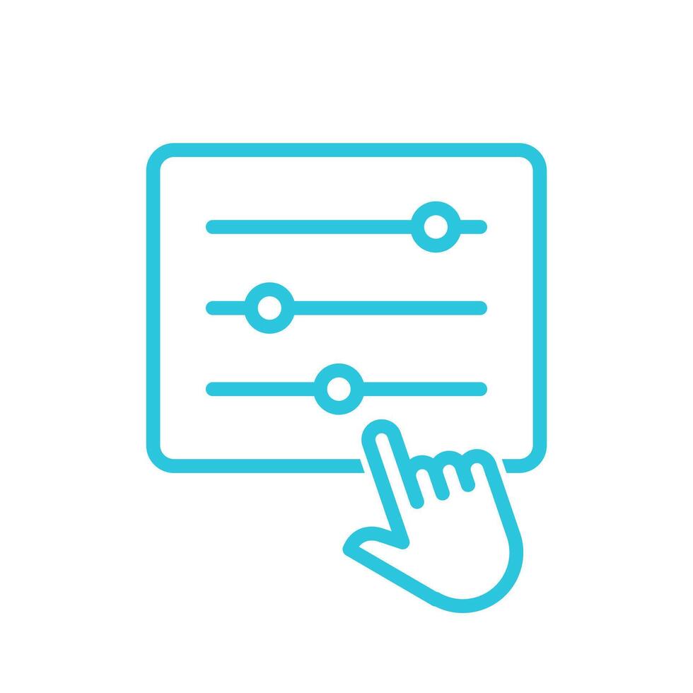 Control panel icon. Isolated on white background. From blue icon set. vector