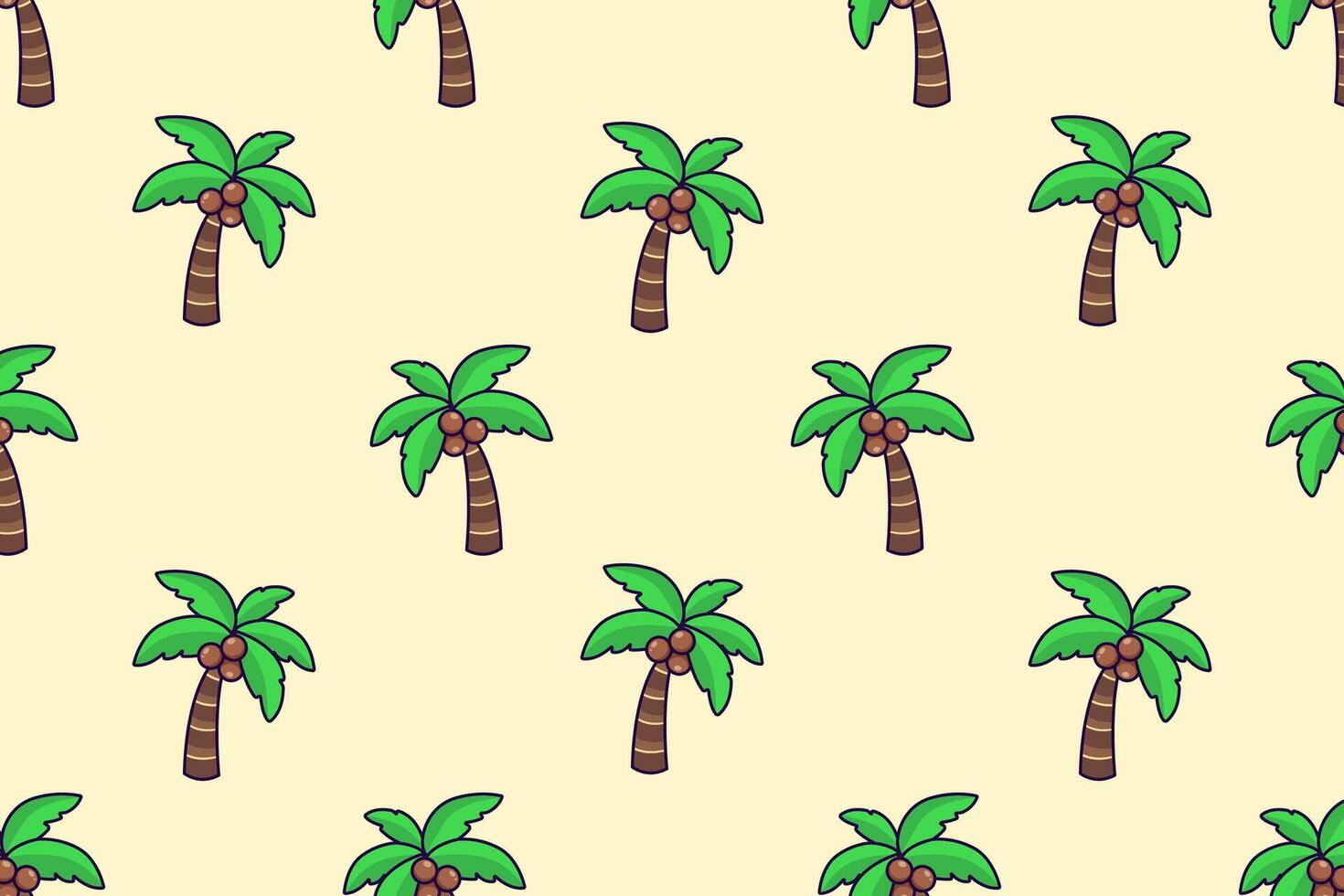Seamless pattern of palm trees. vector