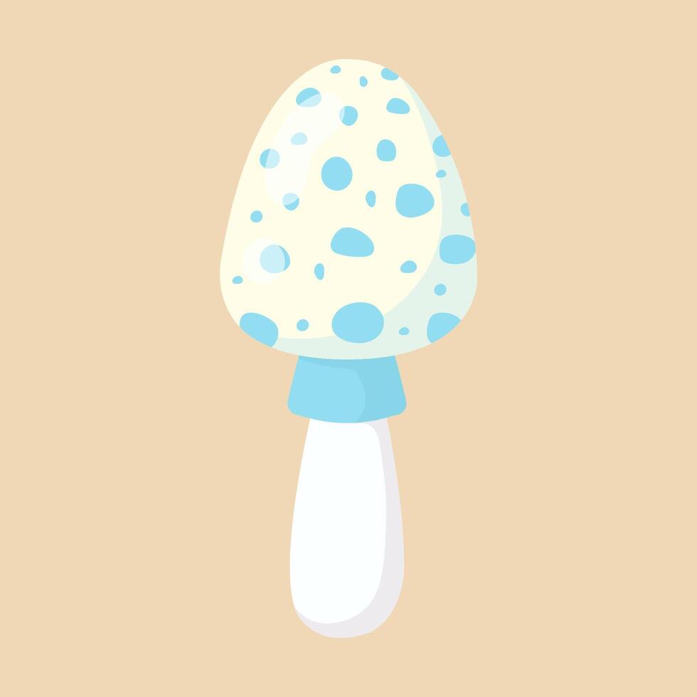 White fly agaric. Poisonous mushroom. illustration in flat style vector