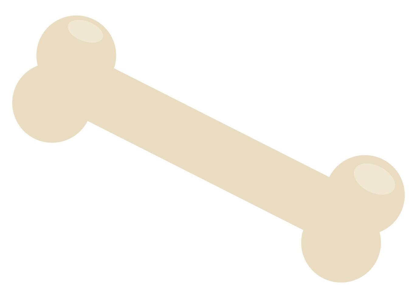 Dog bone flat illustration isolated on white background. vector