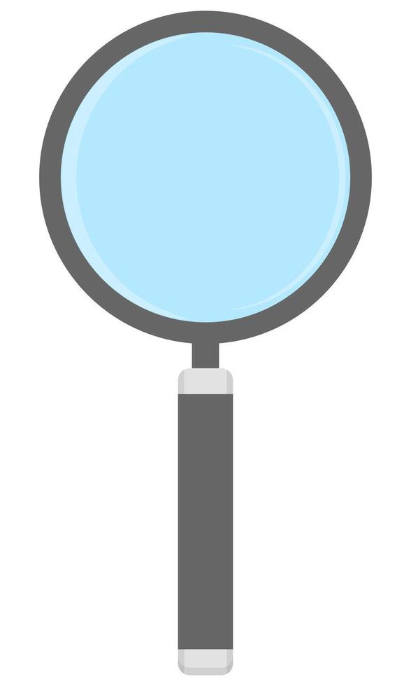 Magnifying glass flat icon isolated on white background. vector
