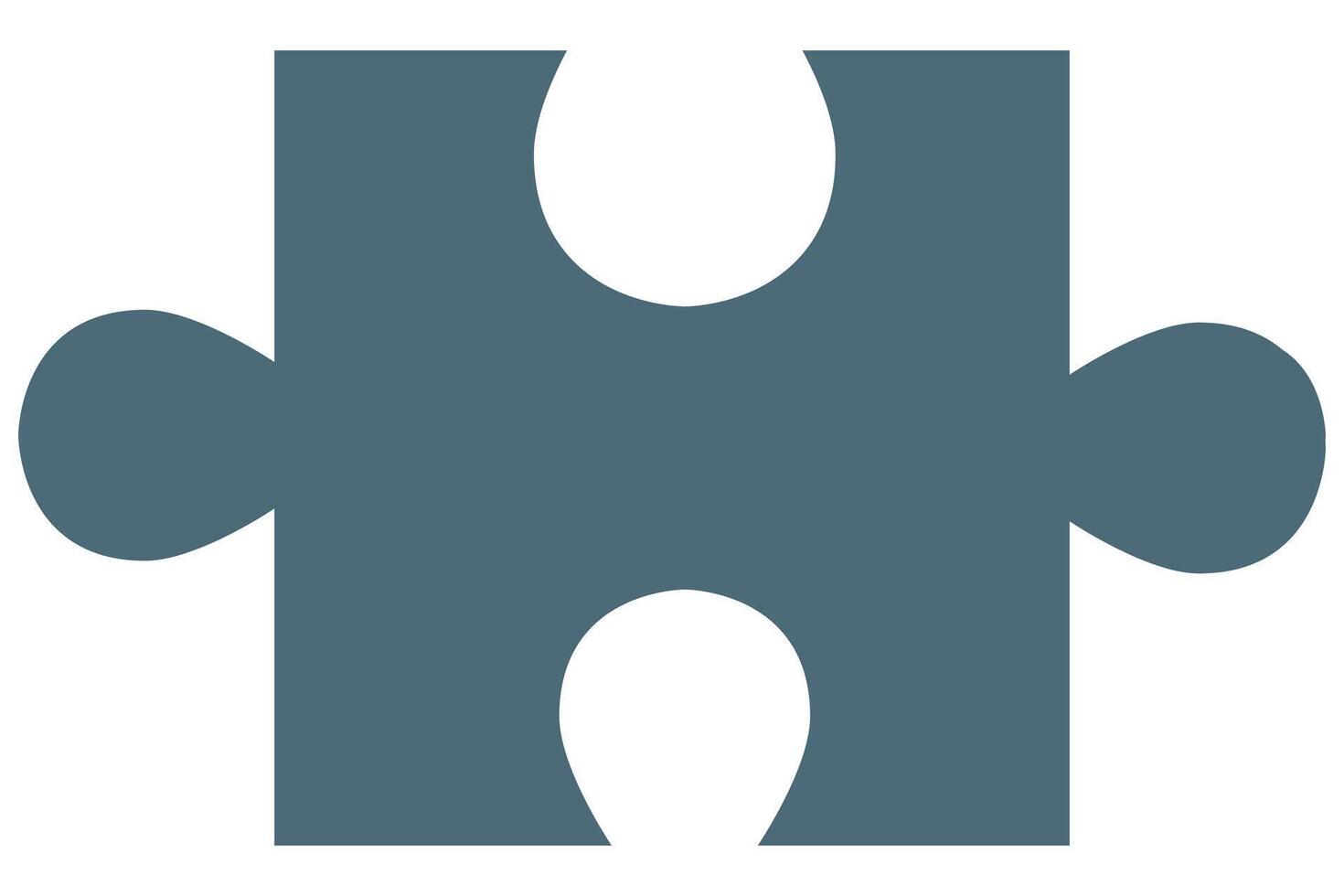 Jigsaw puzzle piece flat icon isolated on white background. vector