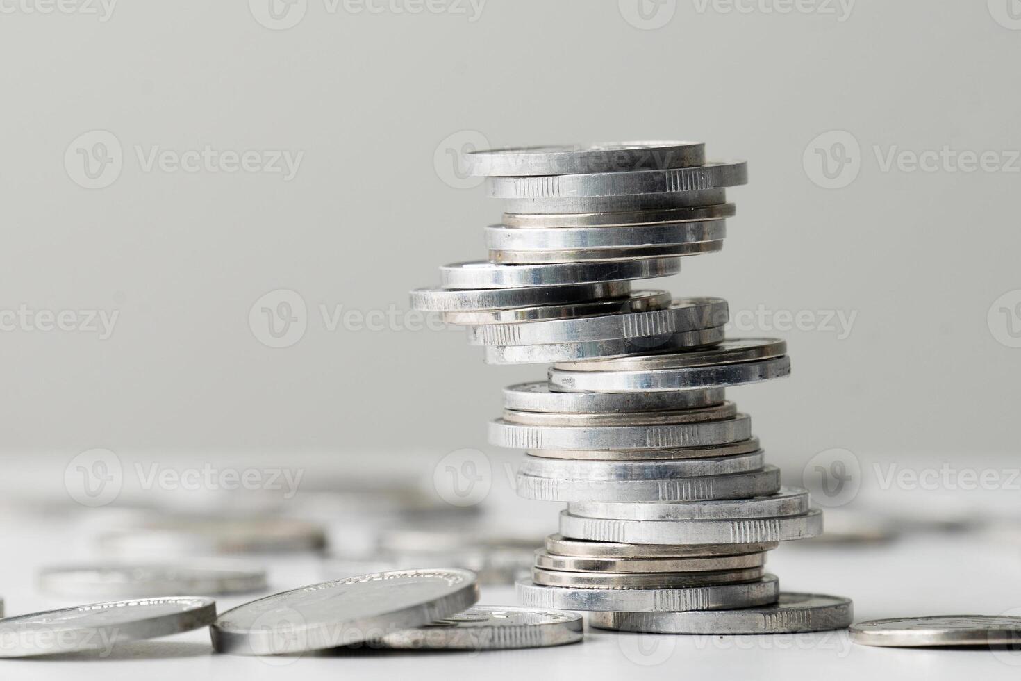 stack of coins for finance background photo
