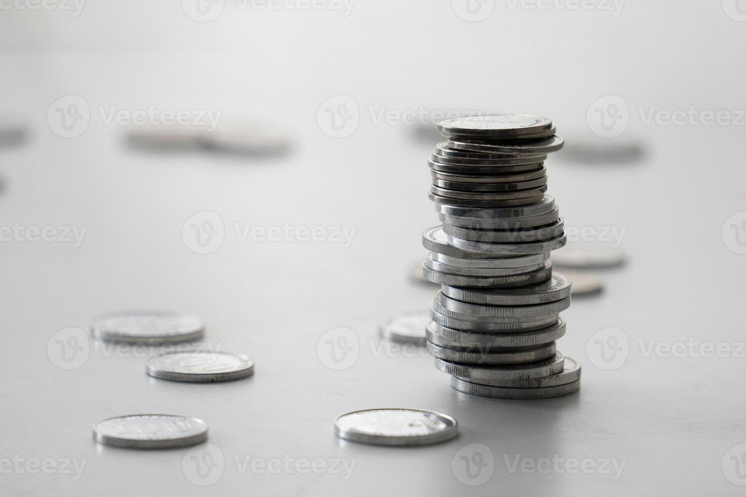 stack of coins for business background photo