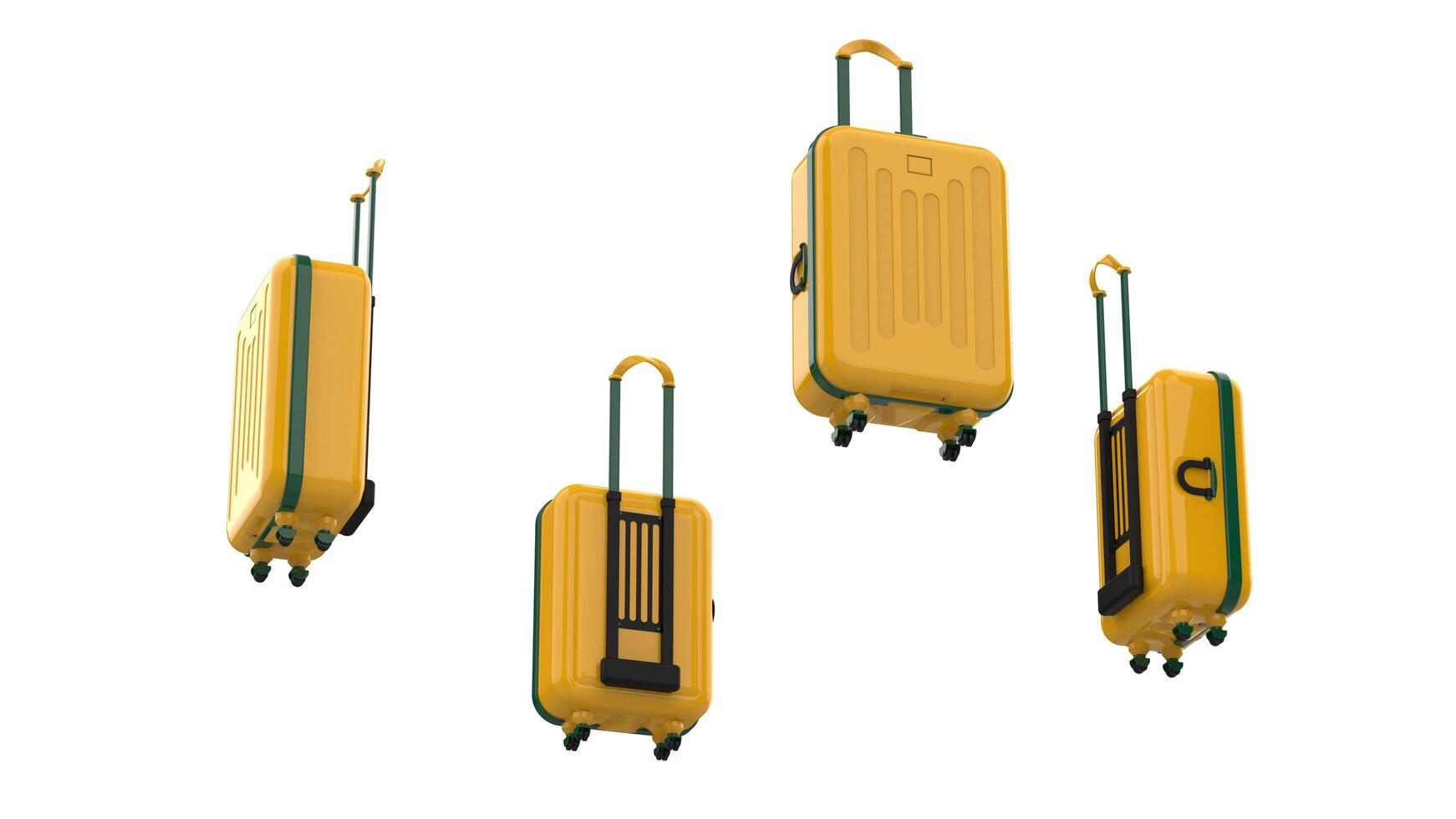 Luggage isolated on background. 3d rendering - illustration photo