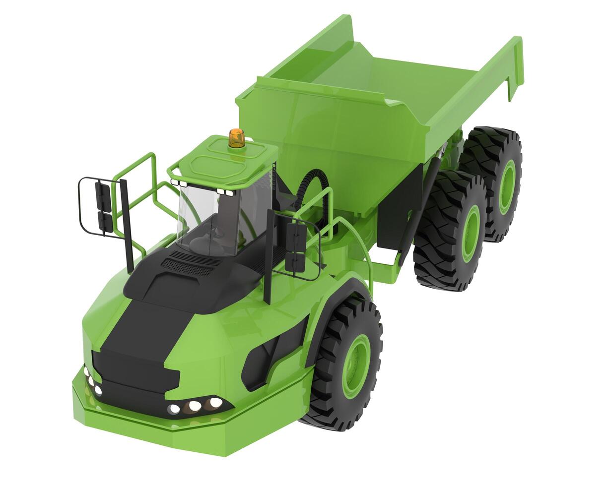 Heavy truck isolated on background. 3d rendering - illustration photo