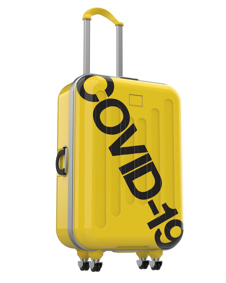 Luggage isolated on background. 3d rendering - illustration photo
