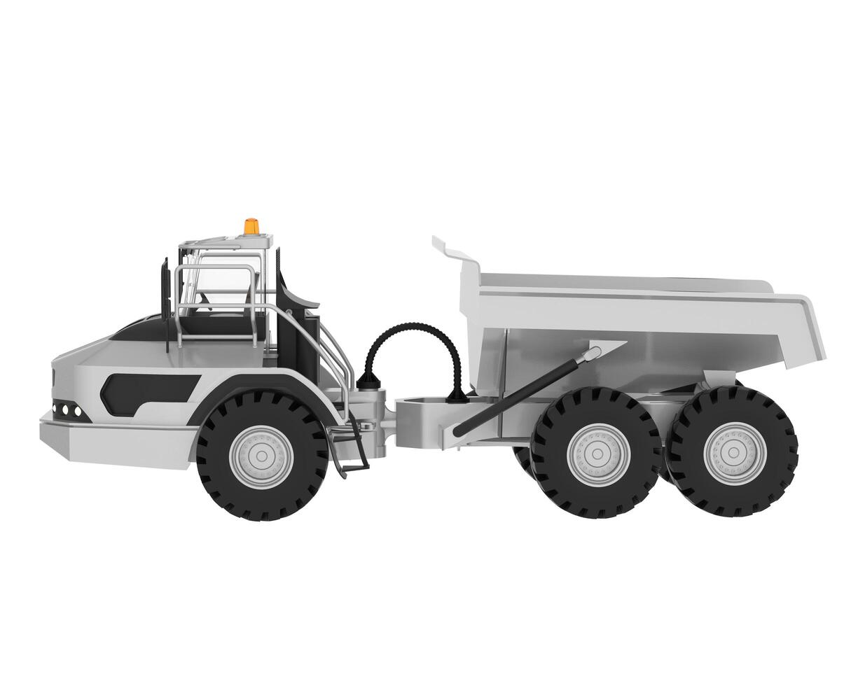 Heavy truck isolated on background. 3d rendering - illustration photo
