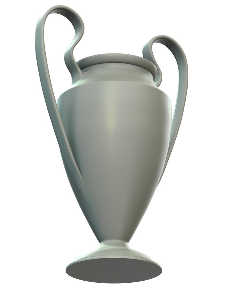 Trophy isolated on background. 3d rendering - illustration photo