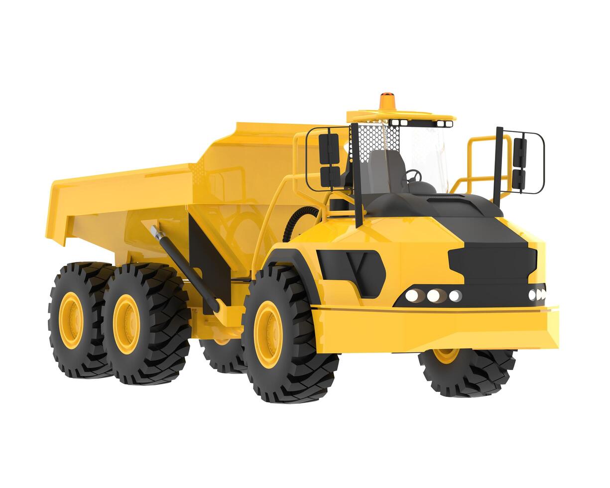 Heavy truck isolated on background. 3d rendering - illustration photo
