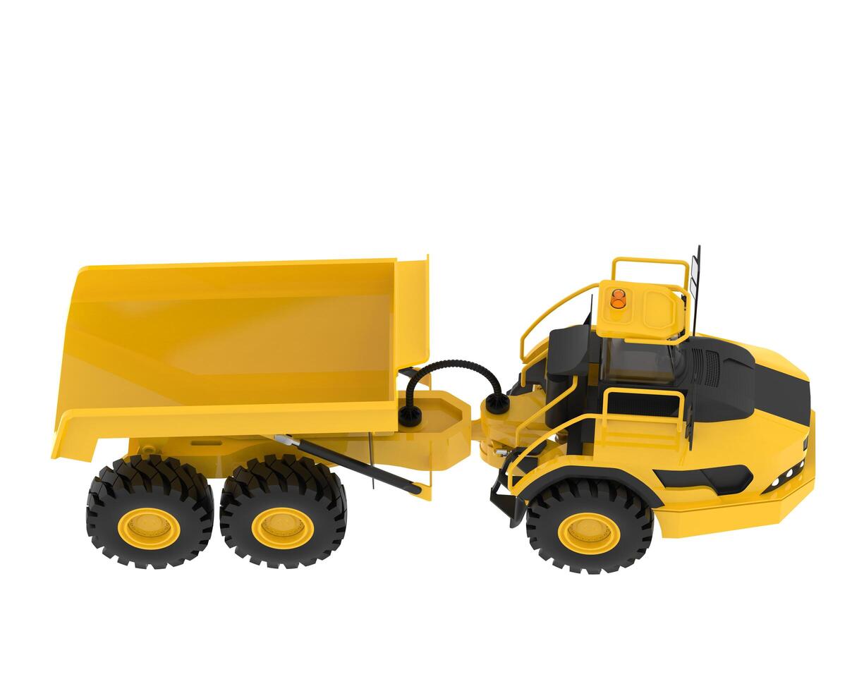 Heavy truck isolated on background. 3d rendering - illustration photo