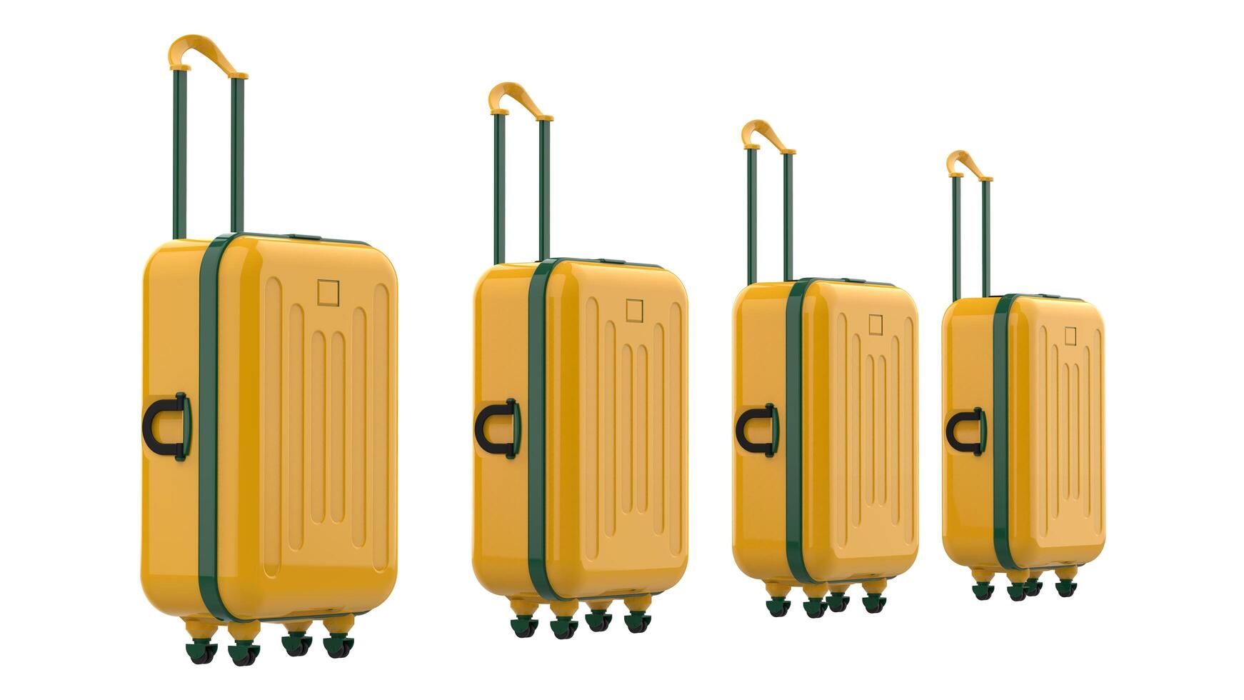 Luggage isolated on background. 3d rendering - illustration photo