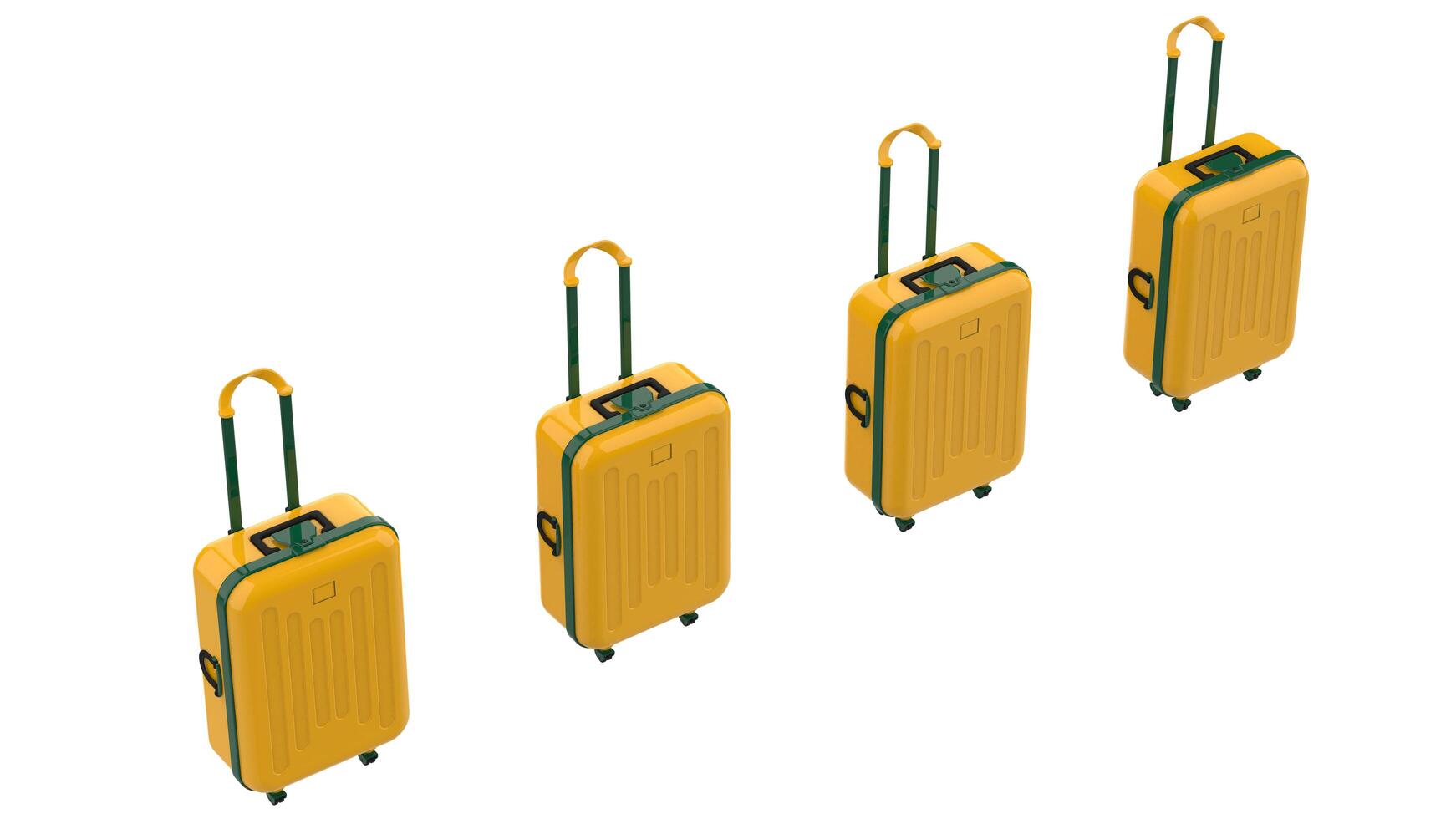 Luggage isolated on background. 3d rendering - illustration photo