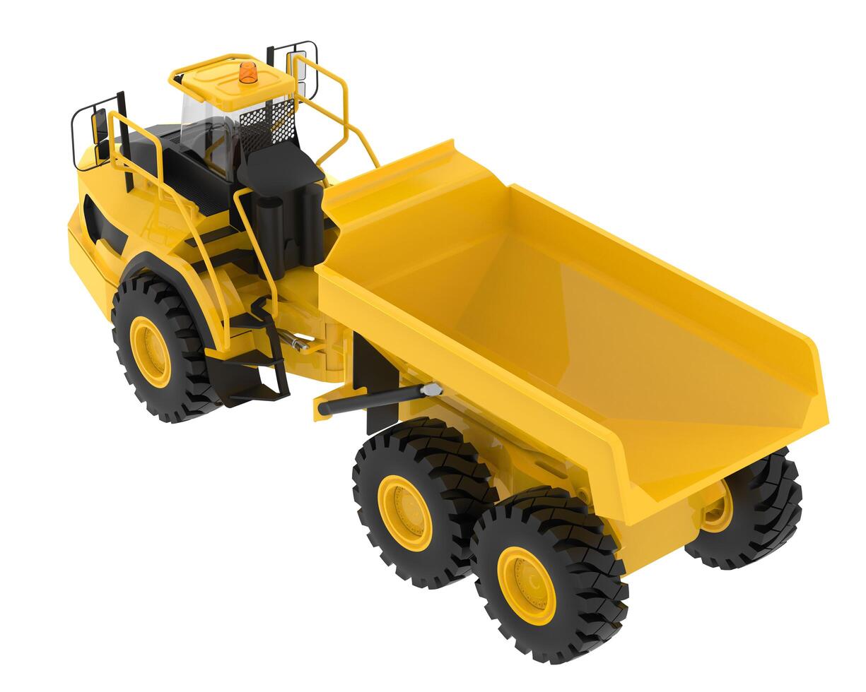 Heavy truck isolated on background. 3d rendering - illustration photo