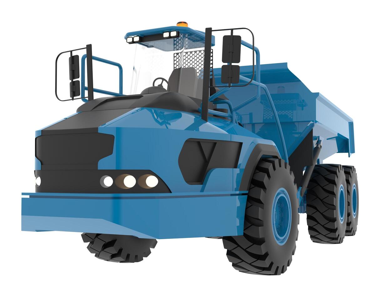 Heavy truck isolated on background. 3d rendering - illustration photo