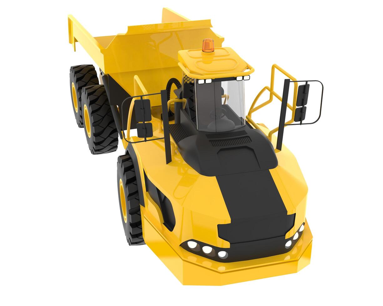 Heavy truck isolated on background. 3d rendering - illustration photo